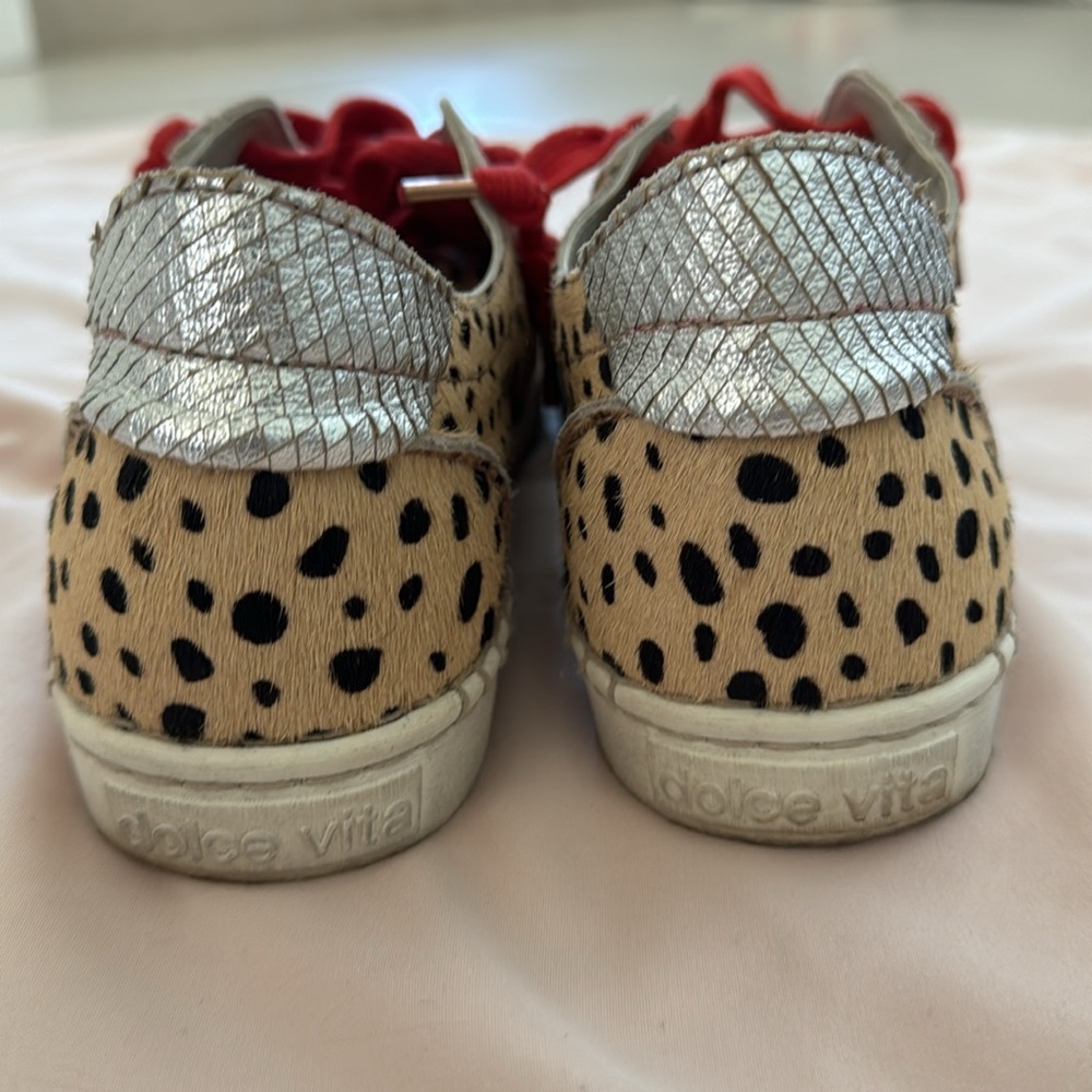 Women’s Dolce Vita leopard calf hair sneakers - Picture 4 of 6